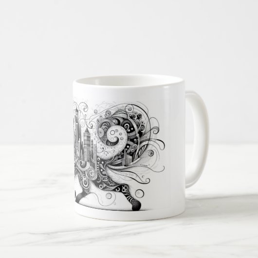 Die Welt mit Stil zu führen Kaffeetasse (VorderseiteRechts)