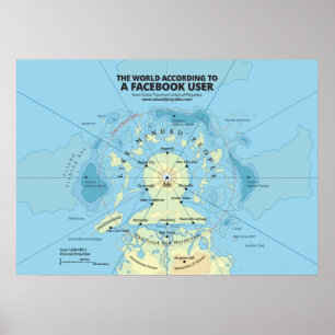 Die Welt nach Ansicht eines Facebook Benutzers Poster