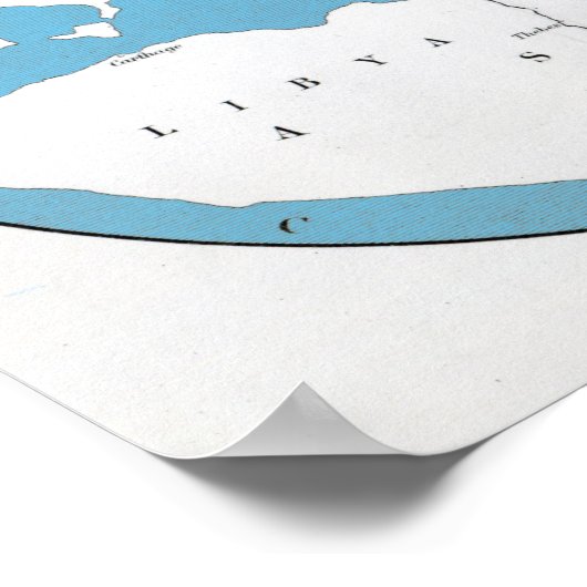 Die Welt nach Hecataeus Poster (Ecke)