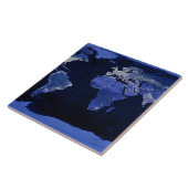 Die Welt nachts - Karte, Raum Fliese (Seite)