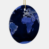 Die Welt nachts - Karte, Raum Keramikornament (Rechts)