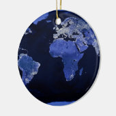 Die Welt nachts - Karte, Raum Keramikornament (Links)