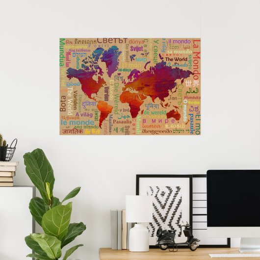 Die Welt Poster (Heimbüro)