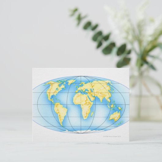 Die Welt Postkarte (Stehend Vorderseite)