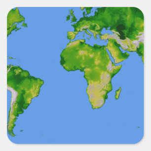 Die Welt Quadratischer Aufkleber