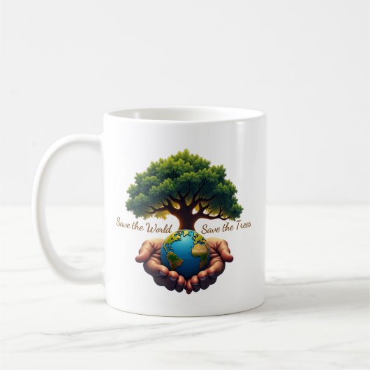 Die Welt Rette die Bäume Kaffeetasse (Links)