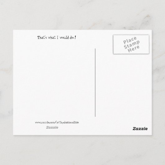 Die Welt rosa verändern Postkarte (Rückseite)