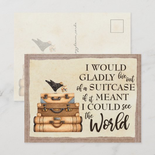 Die Welt sehen Postkarte (Vorne/Hinten)