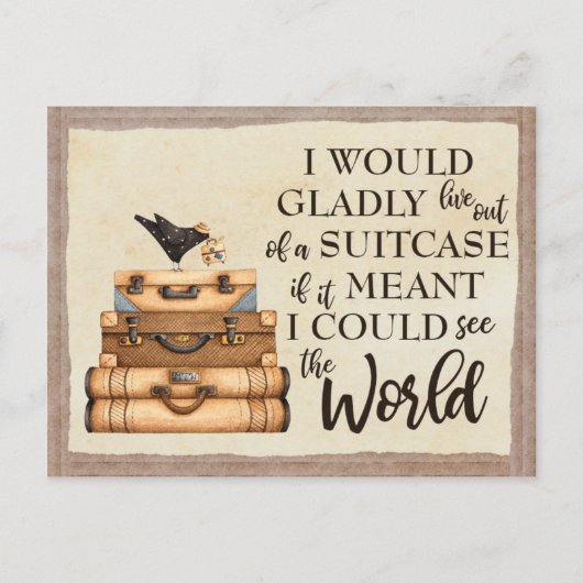 Die Welt sehen Postkarte (Vorderseite)