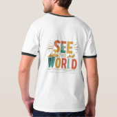 Die Welt sehen T-Shirt (Schwarz voll)