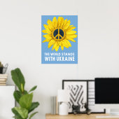 Die Welt steht der Ukraine gegenüber Poster (Heimbüro)