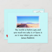 Die Welt steht vor dir Postkarte (Vorne/Hinten)