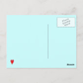 Die Welt steht vor dir Postkarte (Rückseite)