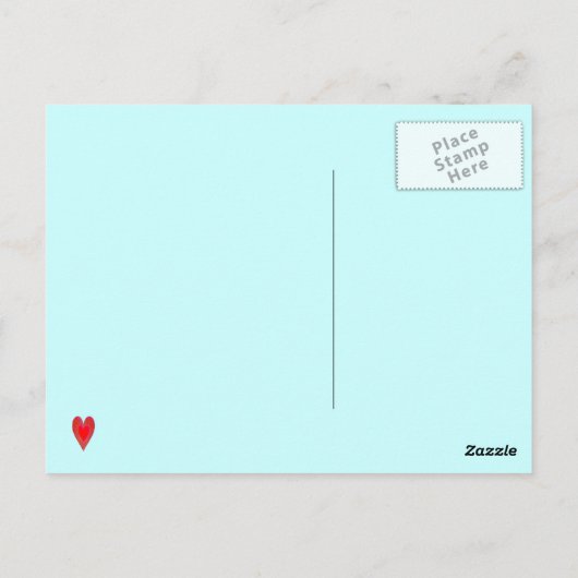 Die Welt steht vor dir Postkarte (Rückseite)