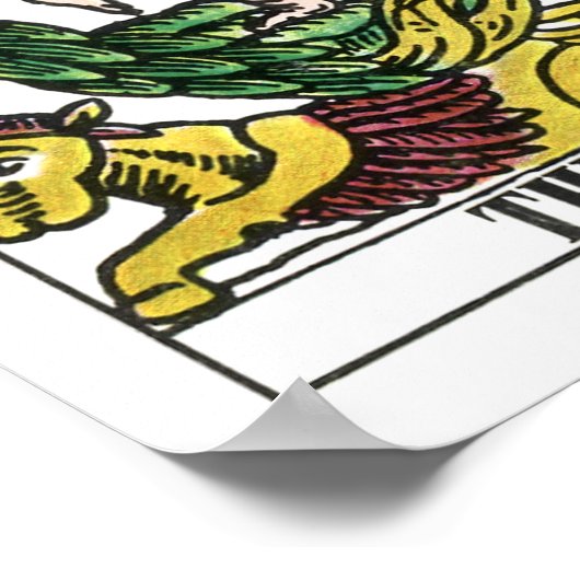 Die Welt-Tarot-Karte Poster (Ecke)