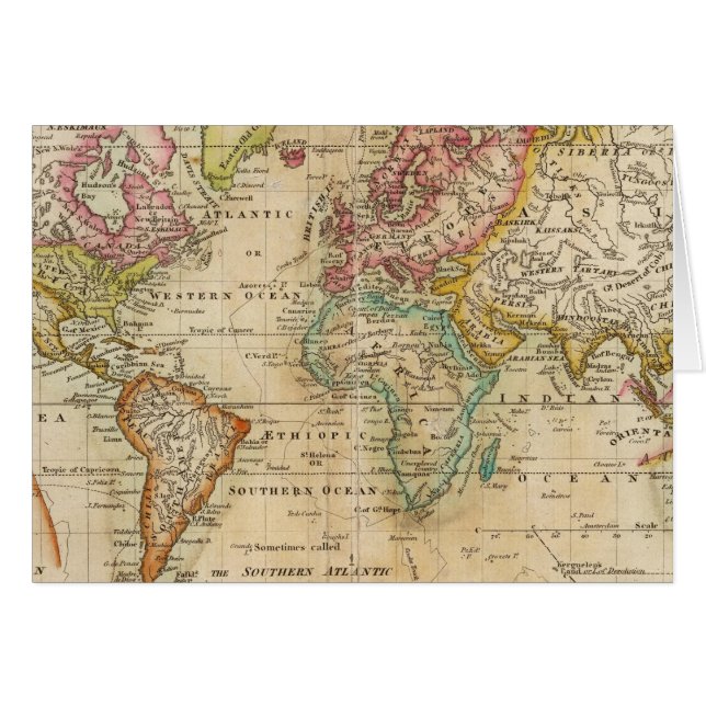 Die Welt über die Projektion von Mercator (Vorderseite (Horizontal))