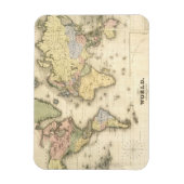Die Welt über die Projektion von Mercator | 1840 Magnet (Vertikal)