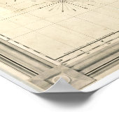 Die Welt über die Projektion von Mercator | 1840 Poster (Ecke)