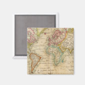 Die Welt über die Projektion von Mercator Magnet (Vorderseite/Rückseite)