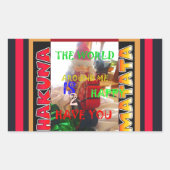 Die Welt um mich freut sich, Sie zu haben - festli Rechteckiger Aufkleber (Vorderseite)