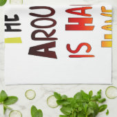 Die Welt um mich ist froh, dich zu haben Geschirrtuch (Gefaltet)