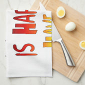 Die Welt um mich ist froh, dich zu haben Geschirrtuch (Viertel Falte)