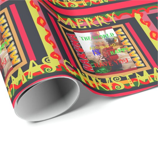 Die Welt um mich ist glücklich, dich farbig zu hab Geschenkpapier (Rolleneckpunkt)