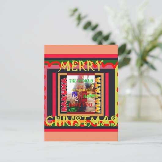 Die Welt um mich ist glücklich, dich farbig zu hab Postkarte (Stehend Vorderseite)