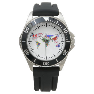 Die Welt unter Flaggen Armbanduhr