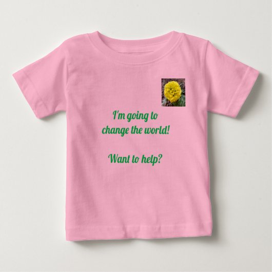 Die Welt verändern Baby T-shirt (Vorderseite)