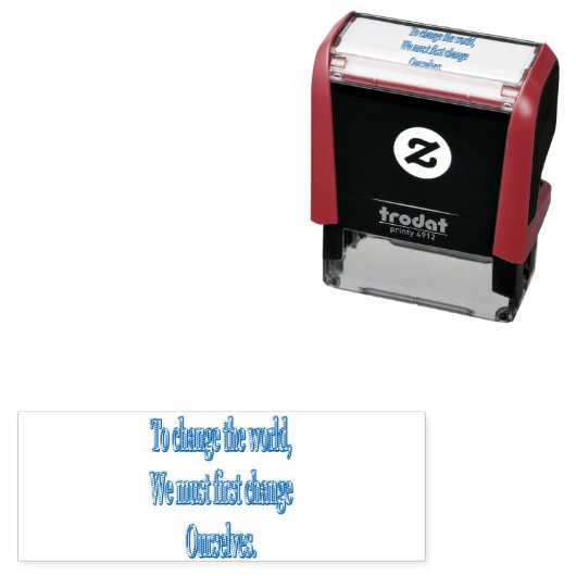 Die Welt verändern Permastempel (Beispiel)