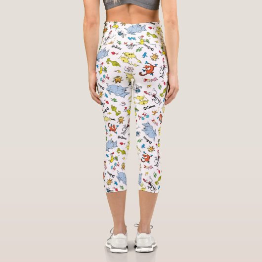 Die Welt von Dr. Seuss Pattern Capri Leggings (Rückseite)