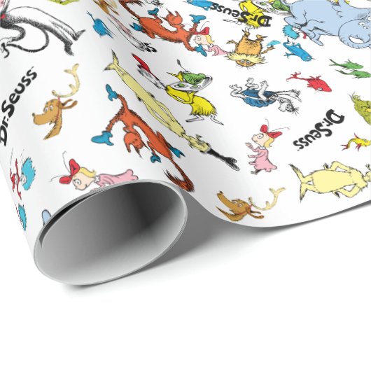 Die Welt von Dr. Seuss Pattern Geschenkpapier (Rolleneckpunkt)