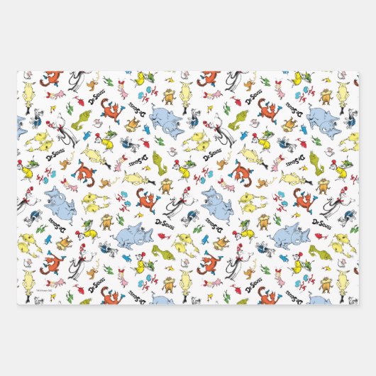Die Welt von Dr. Seuss Pattern Geschenkpapier Set (Vorderseite)