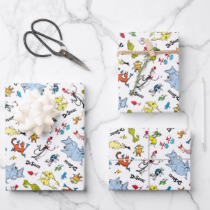 Die Welt von Dr. Seuss Pattern Geschenkpapier Set