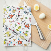 Die Welt von Dr. Seuss Pattern Geschirrtuch (Viertel Falte)