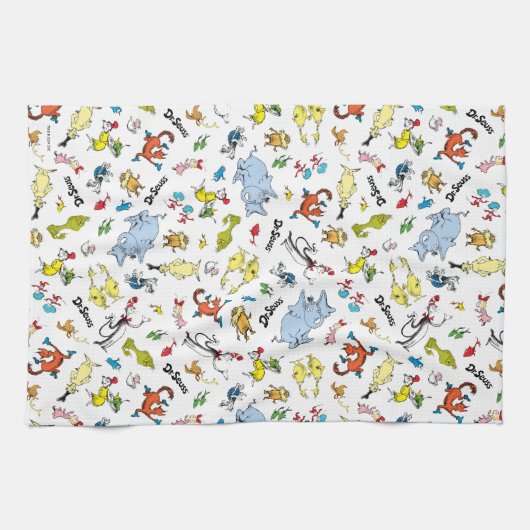 Die Welt von Dr. Seuss Pattern Geschirrtuch (Horizontal)