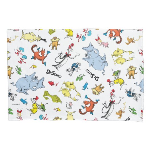 Die Welt von Dr. Seuss Pattern Kissenbezug (Vorderseite-Links)