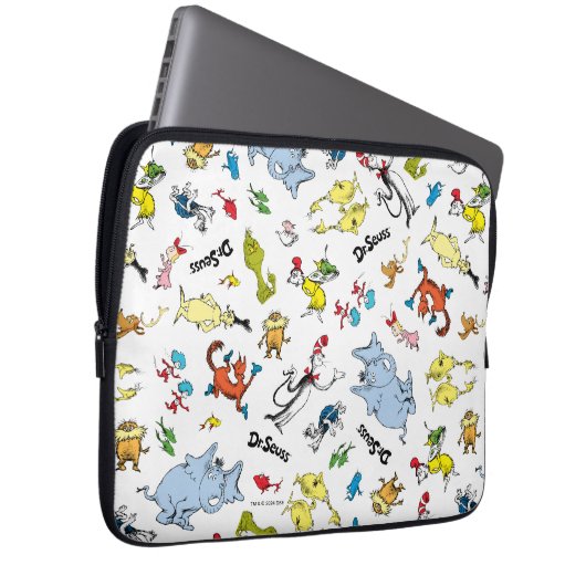 Die Welt von Dr. Seuss Pattern Laptopschutzhülle (Vorne Rechts)