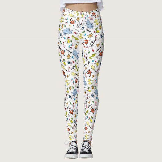 Die Welt von Dr. Seuss Pattern Leggings (Vorderseite)