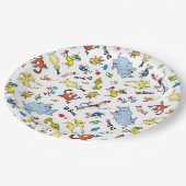 Die Welt von Dr. Seuss Pattern Pappteller (Schrägansicht)