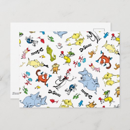 Die Welt von Dr. Seuss Pattern Postkarte (Vorne/Hinten)