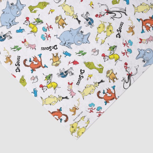 Die Welt von Dr. Seuss Pattern Seidenpapier (Ausschnitt)