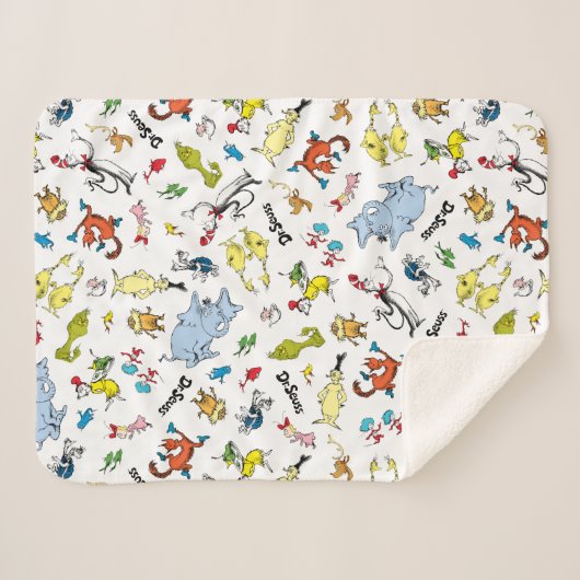 Die Welt von Dr. Seuss Pattern Sherpadecke (Vorderseite (Horizontal))