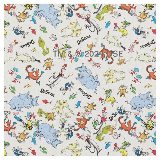 Die Welt von Dr. Seuss Pattern Stoff (Nahaufnahme)