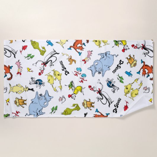 Die Welt von Dr. Seuss Pattern Strandtuch (Vorderseite)