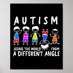 Die Welt von einem anderen Angle Autismus Awa zu s Poster