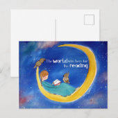 Die Welt war ihr für die Lesermädchen und -eisen Postkarte (Vorne/Hinten)