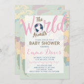 Die Welt wartet auf die Einladung der Babydusche, (Vorne/Hinten)