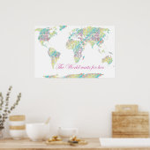 Die Welt wartet auf ihr Poster (Küche)